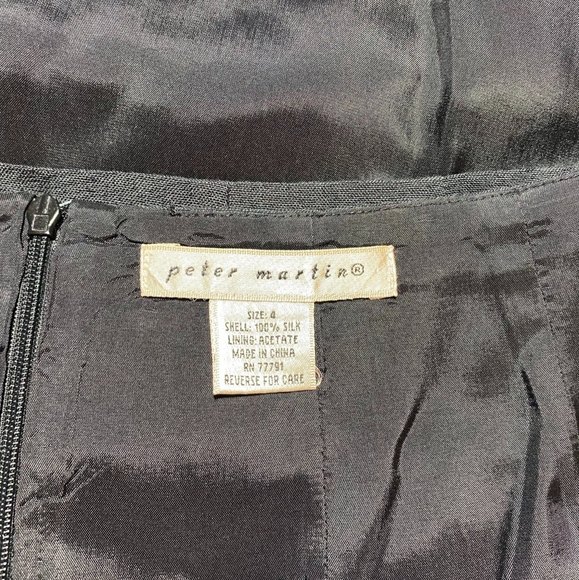 Beautiful Peter Martin 100% Silk Floral Embroidered Lined Skirt - Size 4 - Picture 6 of 6